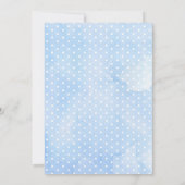 Baby Shower Jongens Kledinglijn Teddybeer Kaart (Achterkant)