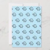Baby shower Jongens Meisjes Olifant Patterns Blauw Kaart (Achterkant)