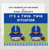 Baby Shower Jongens Tweeling Kaart (Voorkant / Achterkant)