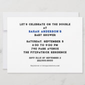 Baby Shower Jongens Tweeling Kaart (Achterkant)