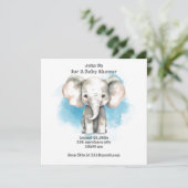 baby shower jongens uitnodiging (Staand voorkant)