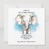 baby shower jongens uitnodiging (Voorkant)