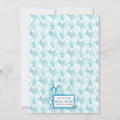 Baby shower #Jongensblauw & Blauwgroen Waterverf # Kaart (Achterkant)