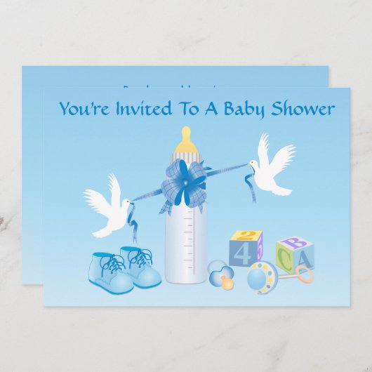 Baby shower kaart (Voorkant / Achterkant)