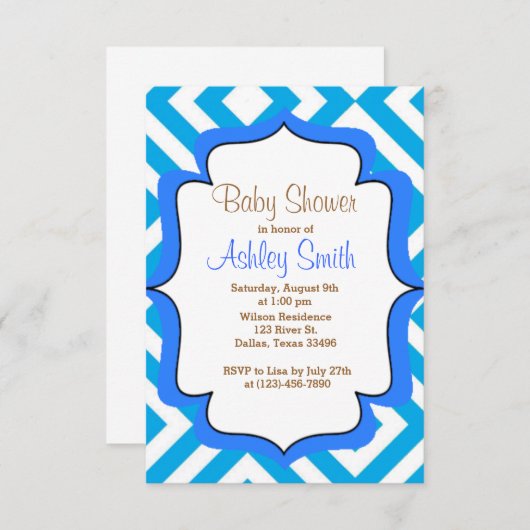 Baby Shower Kaart (Voorkant / Achterkant)