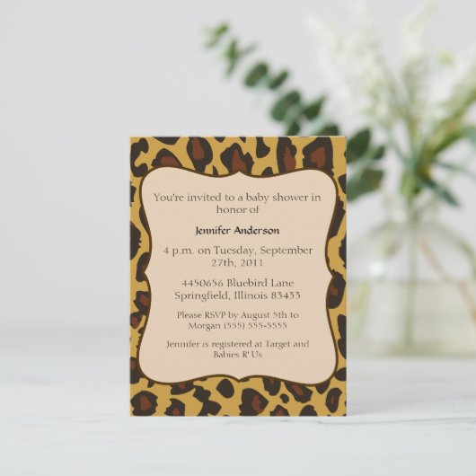 Baby shower kaart (Staand voorkant)