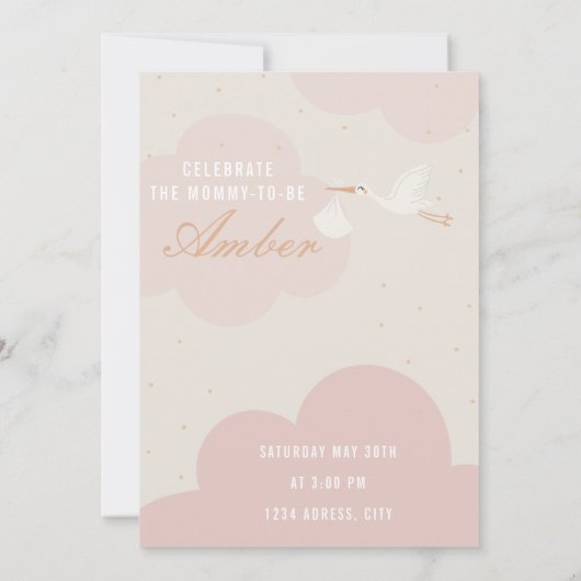 Baby shower kaart (Achterkant)