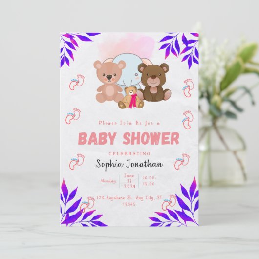 Baby shower kaart (Staand voorkant)