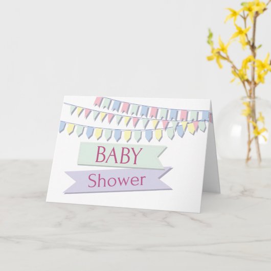 Baby shower kaart (Gele Bloem)