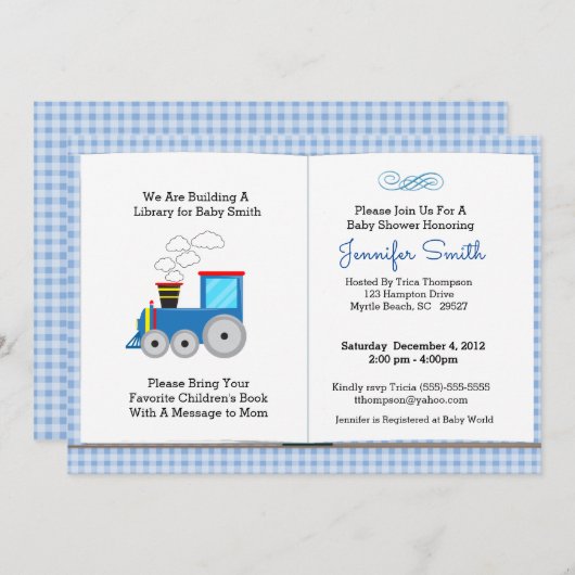 Baby shower kaart (Voorkant / Achterkant)