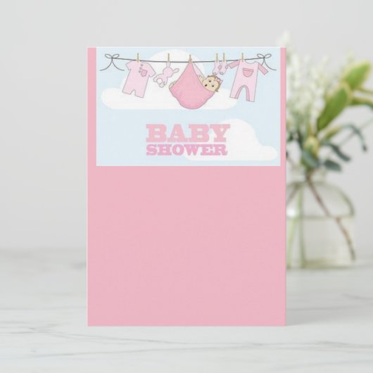 baby shower kaart (Staand voorkant)