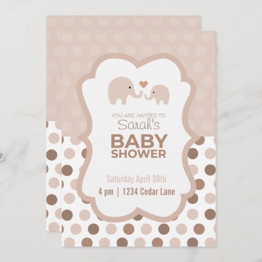 Baby shower kaart (Voorkant / Achterkant)