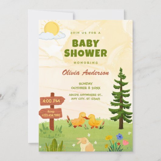 Baby Shower  Kaart (Voorkant)