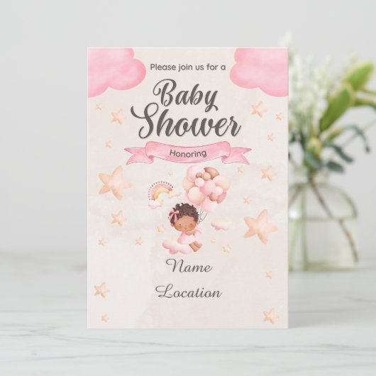 Baby shower kaart (Staand voorkant)