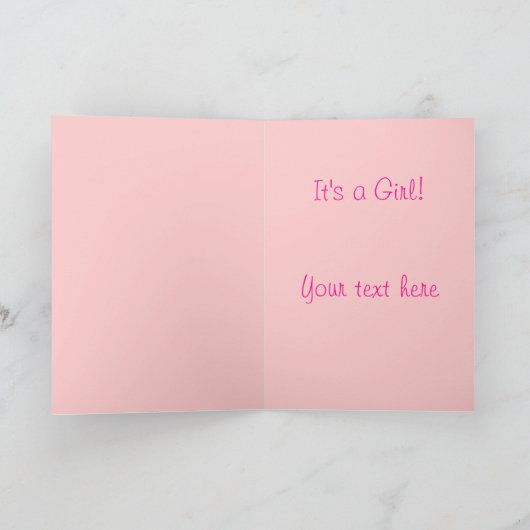 Baby shower kaart (Binnen)