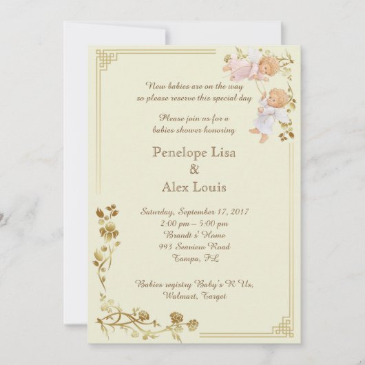 baby shower kaart (Voorkant)