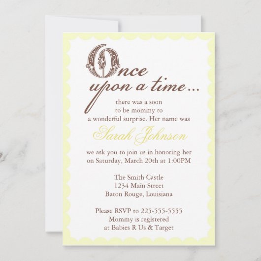 Baby Shower Kaart (Voorkant)