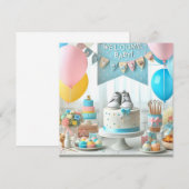 Baby shower kaart (Voorkant / Achterkant)