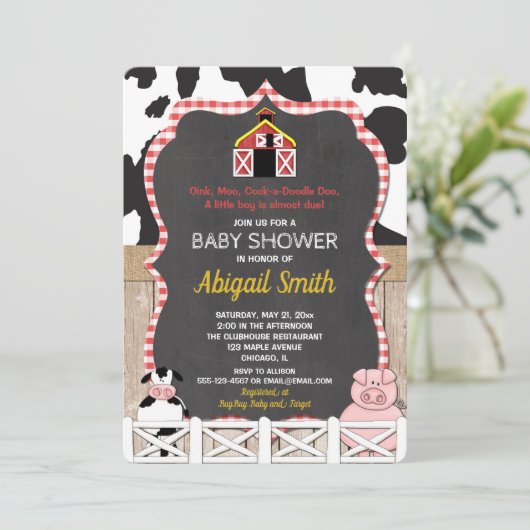 Baby shower kaart (Staand voorkant)