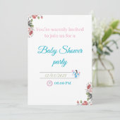 BABY SHOWER KAART (Staand voorkant)