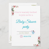 BABY SHOWER KAART (Voorkant / Achterkant)