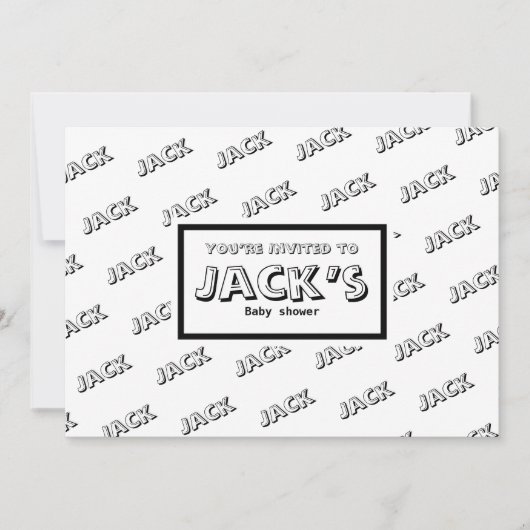  baby shower kaart (Voorkant)