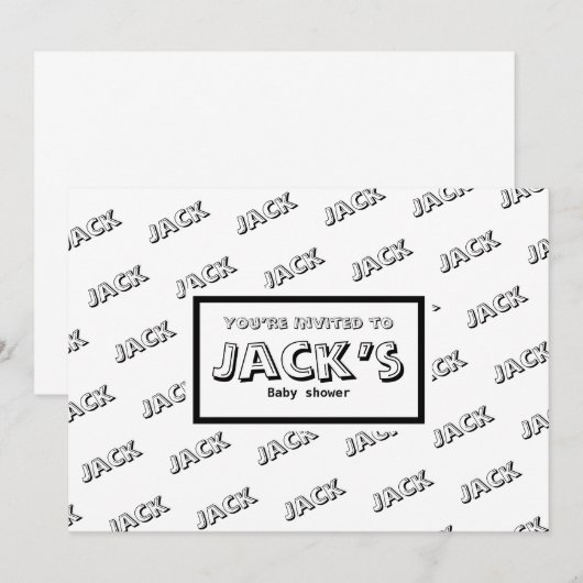  baby shower kaart (Voorkant / Achterkant)