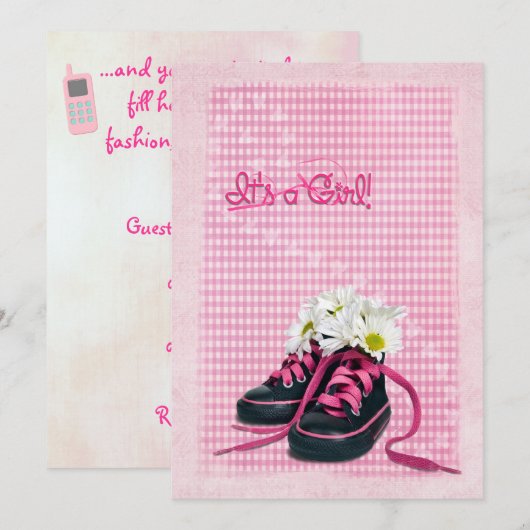 Baby shower kaart (Voorkant / Achterkant)