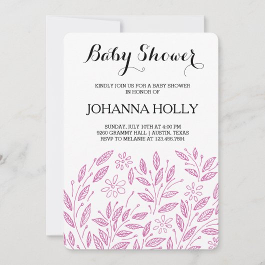 baby shower kaart (Voorkant)