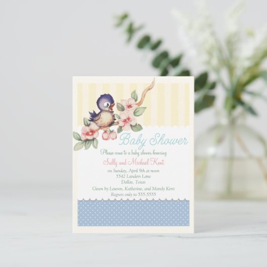  Baby shower Kaart (Staand voorkant)