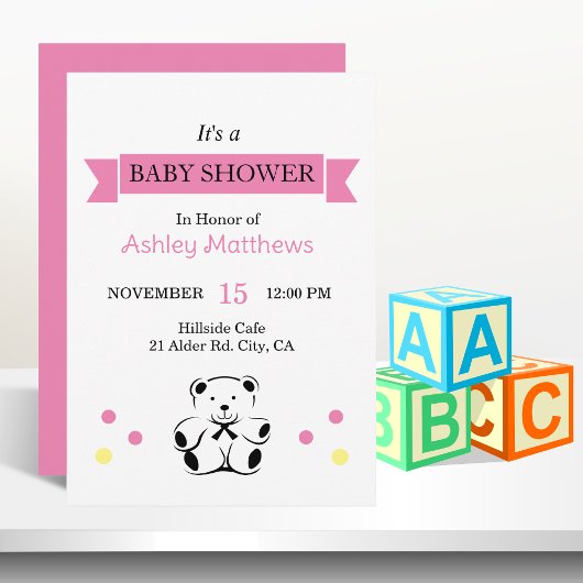 Baby shower kaart