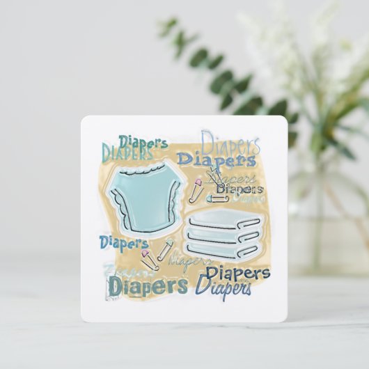 Baby shower kaart (Staand voorkant)