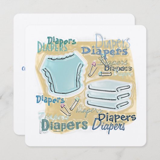 Baby shower kaart (Voorkant / Achterkant)