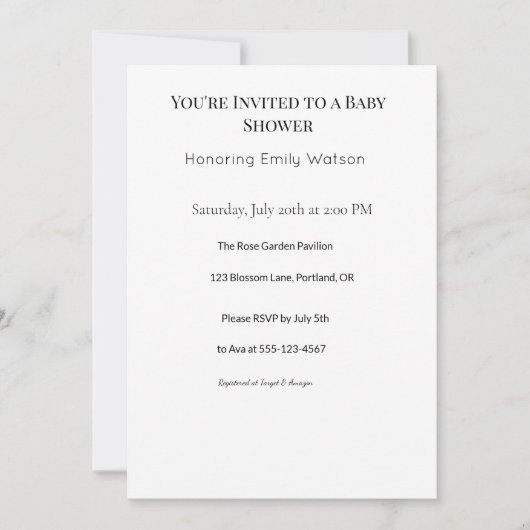 baby shower kaart (Voorkant)