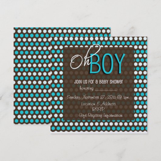 Baby Shower Kaart (Voorkant / Achterkant)