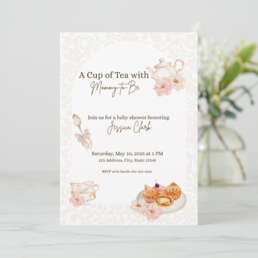 Baby shower kaart (Staand voorkant)