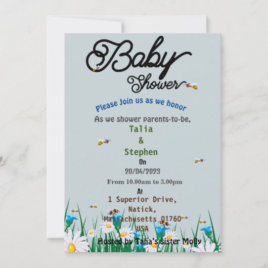 Baby shower kaart (Voorkant)