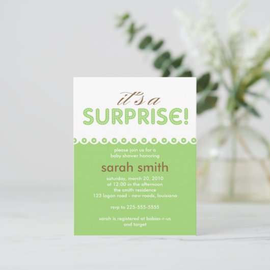 Baby Shower Kaart (Staand voorkant)