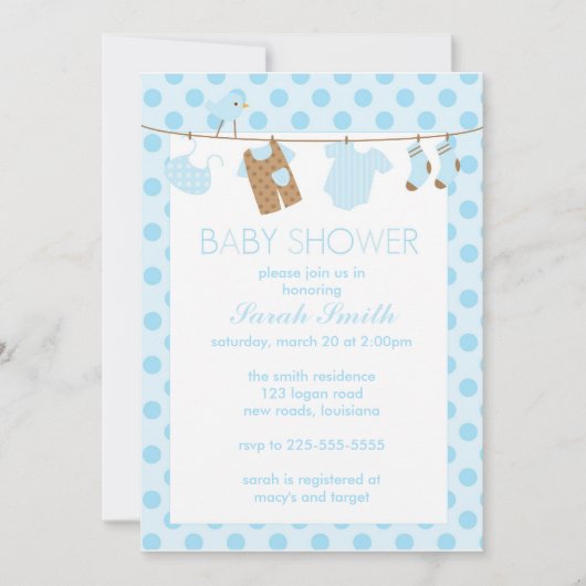 Baby Shower Kaart (Voorkant)