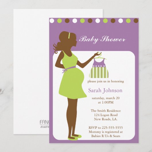 Baby Shower Kaart (Voorkant / Achterkant)