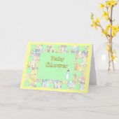 Baby shower kaart (Gele Bloem)