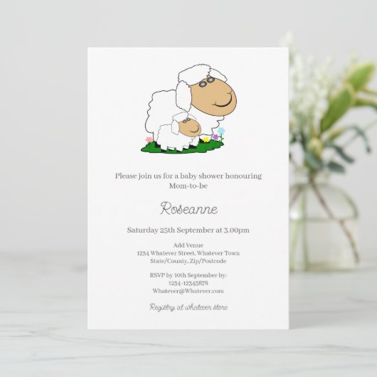 Baby shower kaart (Staand voorkant)