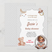  Baby shower Kaart (Voorkant / Achterkant)