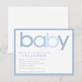 Baby Shower Kaart (Voorkant / Achterkant)