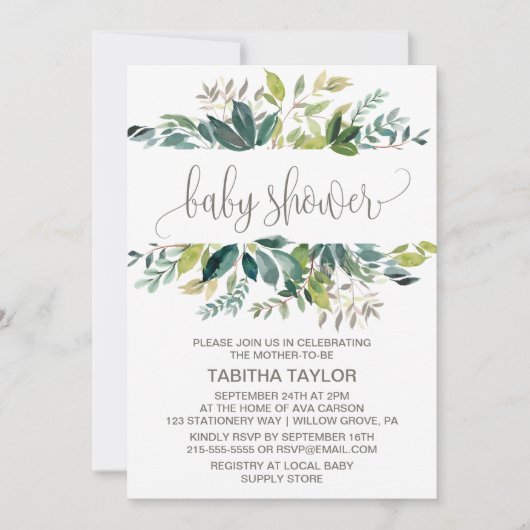 Baby shower kaart (Voorkant)