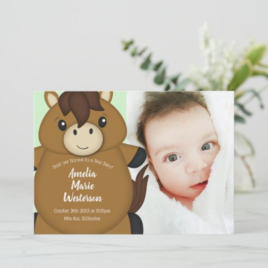 Baby shower kaart (Staand voorkant)