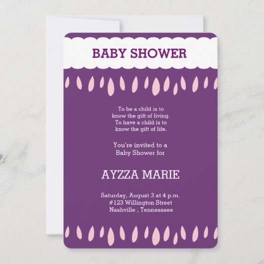 baby shower kaart (Voorkant)