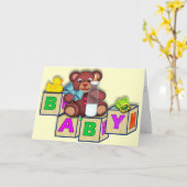 Baby Shower Kaart (Gele Bloem)