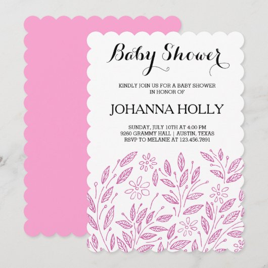 baby shower kaart (Voorkant / Achterkant)