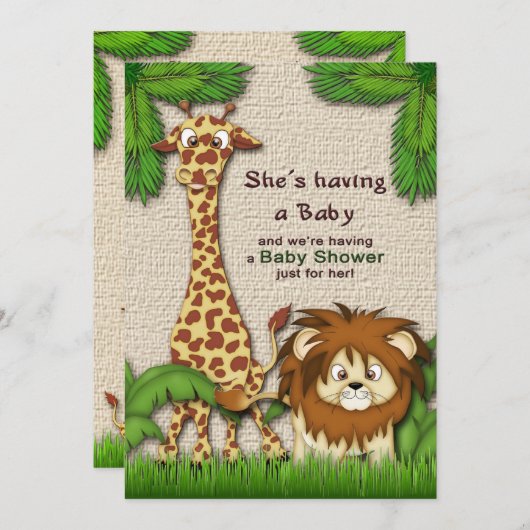 Baby shower kaart (Voorkant / Achterkant)